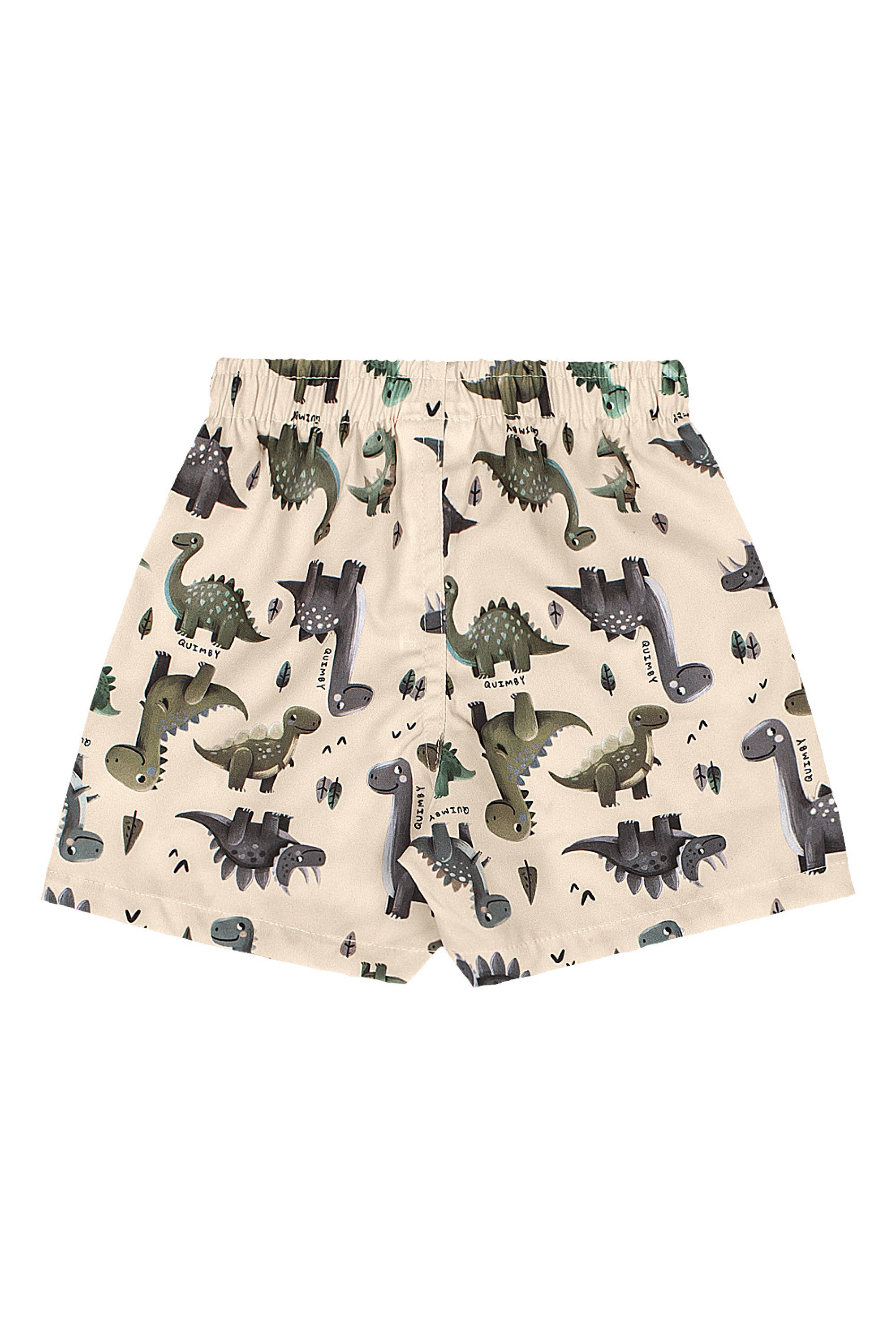 Conjunto para Bebê Menino Camisa Dino e Bermuda (Verde) Quimby - Imagem 5